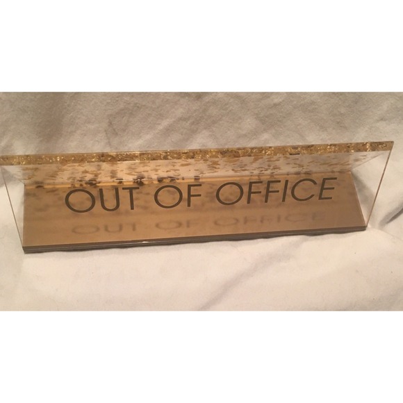 Papyrus Other - OUT OF OFFICE Acrylic Glitter Desk Sign Papyrus PRGCO LLC MCM